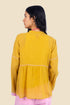 Shirt in voile with button down and round neckline